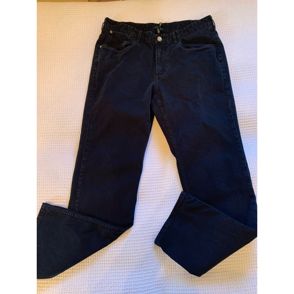 Tommy Bahama Stretch‎ Chino Pants Mens 34x32 Black  Straight Leg Soft Cotton